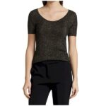 Metallic Short Sleeve Sweater - Image 2