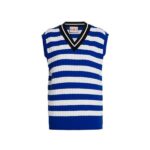 Sleeveless Stripe Wool Knit Top