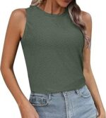 Women's Sleeveless Crewneck Basic Camisole Perforated Loose Casual Summer Top Fashion 2025 for Women - Image 2