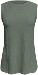Women's Sleeveless Crewneck Basic Camisole Perforated Loose Casual Summer Top Fashion 2025 for Women - Image 3