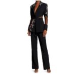 Black High-Waisted Split Hem Flare Pants - Image 2