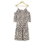 Leopard Print Cold Shoulder Mini Dress - Image 3