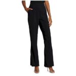 Black High-Waisted Split Hem Flare Pants - Image 3