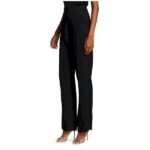 Black High-Waisted Split Hem Flare Pants - Image 4