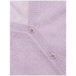 Lavender V-Neck Cropped Knit Cardigan - Image 7